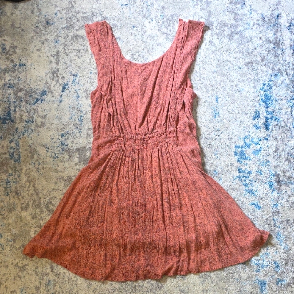 O'neill Women's‎ Size XL Rust Burnt Orange Sleeveless Floral Beach Dress
